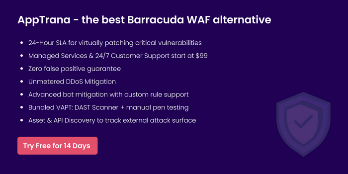 AppTrana - the best Barracuda WAF alternative